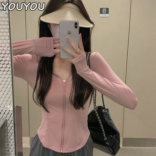 Youyou Quần áo chống nắng vừa vặn, áo khoác ngoài chống tia cực tím cho nữ, quần áo chống nắng thoáng khí cho các hoạt động ngoài trời