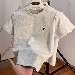 Áo thun cotton ngắn tay châu Âu mùa hè 2024 nữ thời trang ngắn