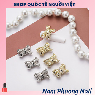 Túi 10 charm nơ size to, không có đính đá