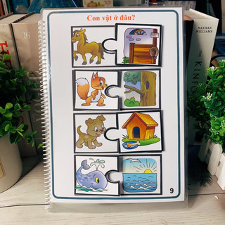[Autismshop] Học liệu bóc dán chủ đề con vật