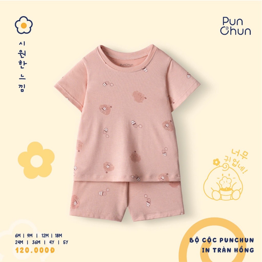 Punchun SS2025 Bộ cộc Punchun cho bé