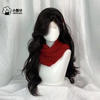 Tóc Giả Nữ Full Mũ Giả Tóc Lụa Liền Mạch Giữa Điểm Sóng Lớn Dài Xoăn Tóc Hàng Ngày Trọn Bộ Tóc Giả #JF0219#