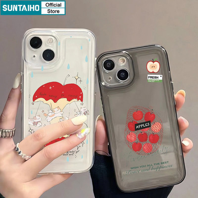 Suntaiho Thẩm Mỹ Vỏ Mèo Dễ Thương Ăn Họa Tiết Apple Ốp lưng Iphone 11 12 13 14 15 16 Pro Max IP 7 8 Plus Iphon X Xs XR Xs Max TPU Mềm Cao Cấp Chống Sốc Ốp Lưng