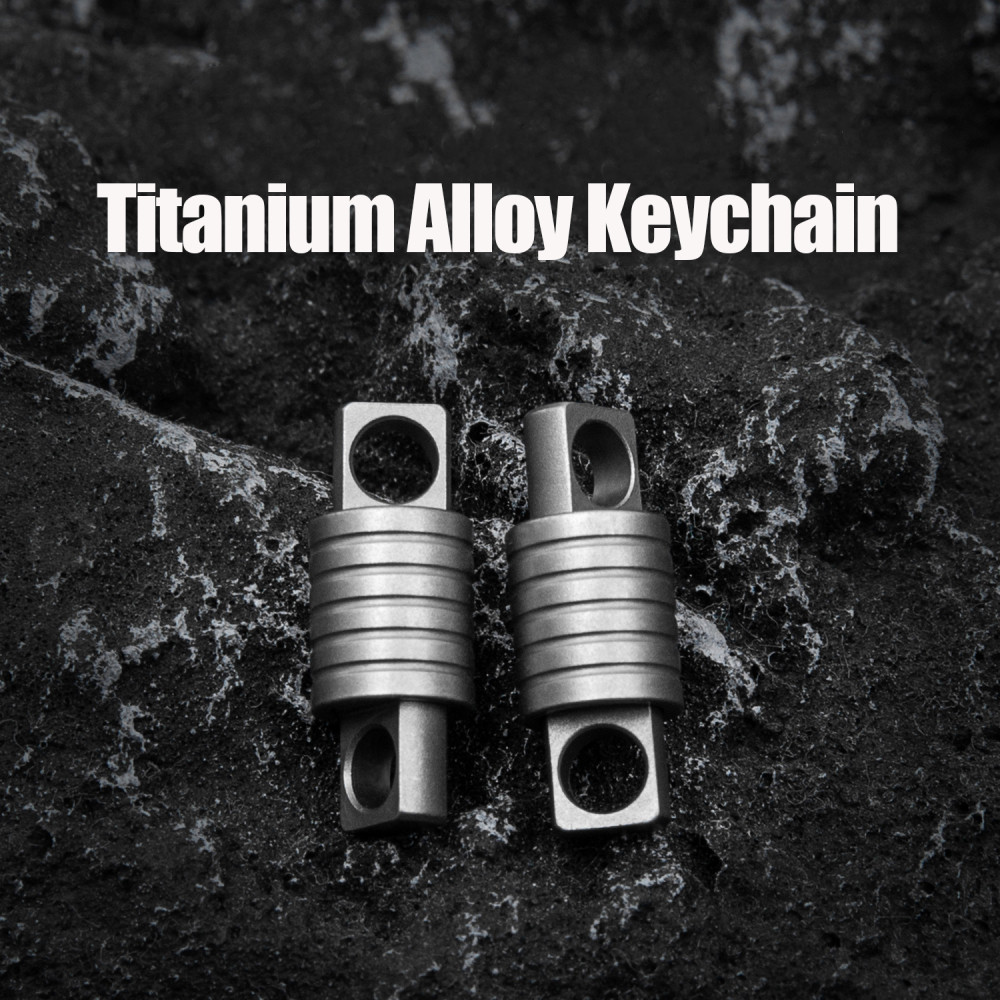 Móc Khóa Vòng Nhẫn Mini Bằng Hợp Kim Titan EDC