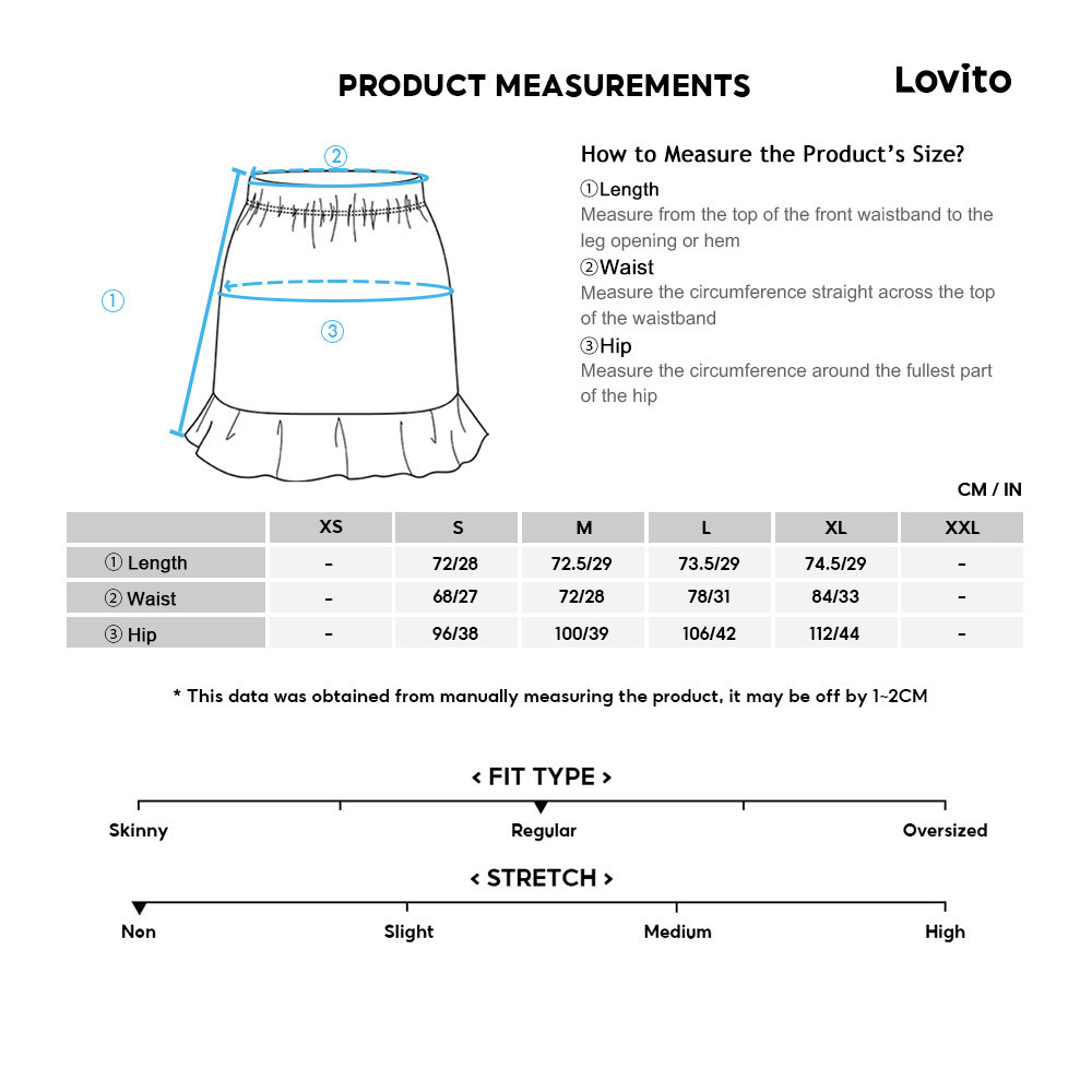 Chân váy Lovito denim phối thắt lưng xẻ tà trước màu trơn thường ngày cho nữ LNA26239