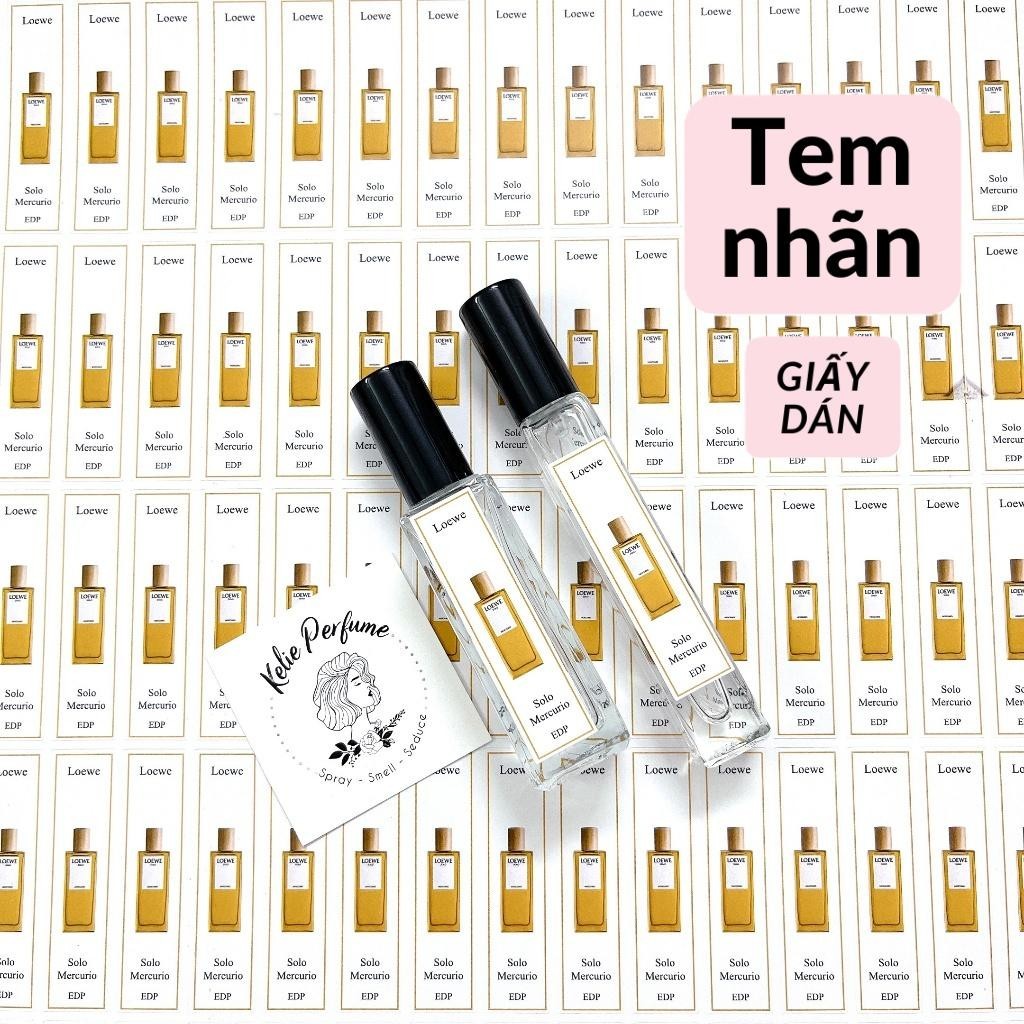 [HCM] Combo 10 Tem Dán Chai Nước Hoa 𝙇𝙤𝙚𝙬𝙚 cho chai chiết đủ các dòng