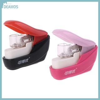 De No for Staples Nail Free Stapler Mini Paper Book Binding Stapling Machine Staple
