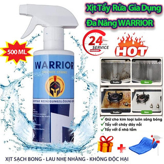 ⚡️𝐅𝐑𝐄𝐄 𝐒𝐇𝐈𝐏⚡️ 🌟chai xịt tẩy rửa đa năng warrior 500ml công nghệ đức - vệ sinh dầu mỡ, cặn canxi lâu năm nhà bếp