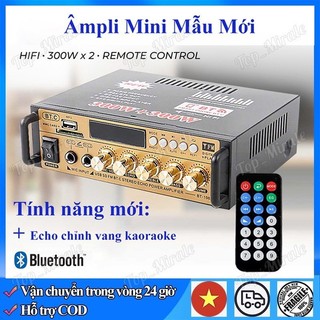 【Hàng giao ngay】Amply mini hay  198E - Nghe nhạc - Hát karaoke kết nối không dây bluetooh