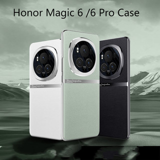 Ốp lưng cứng da mạ điện sang trọng cho huawei honor magic 6 magic 6 pro vỏ điện thoại chống sốc