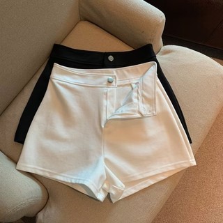 Quần short Cotton cạp cao nguyên chất thời trang mới dành cho nữ Quần short ống rộng eo cao