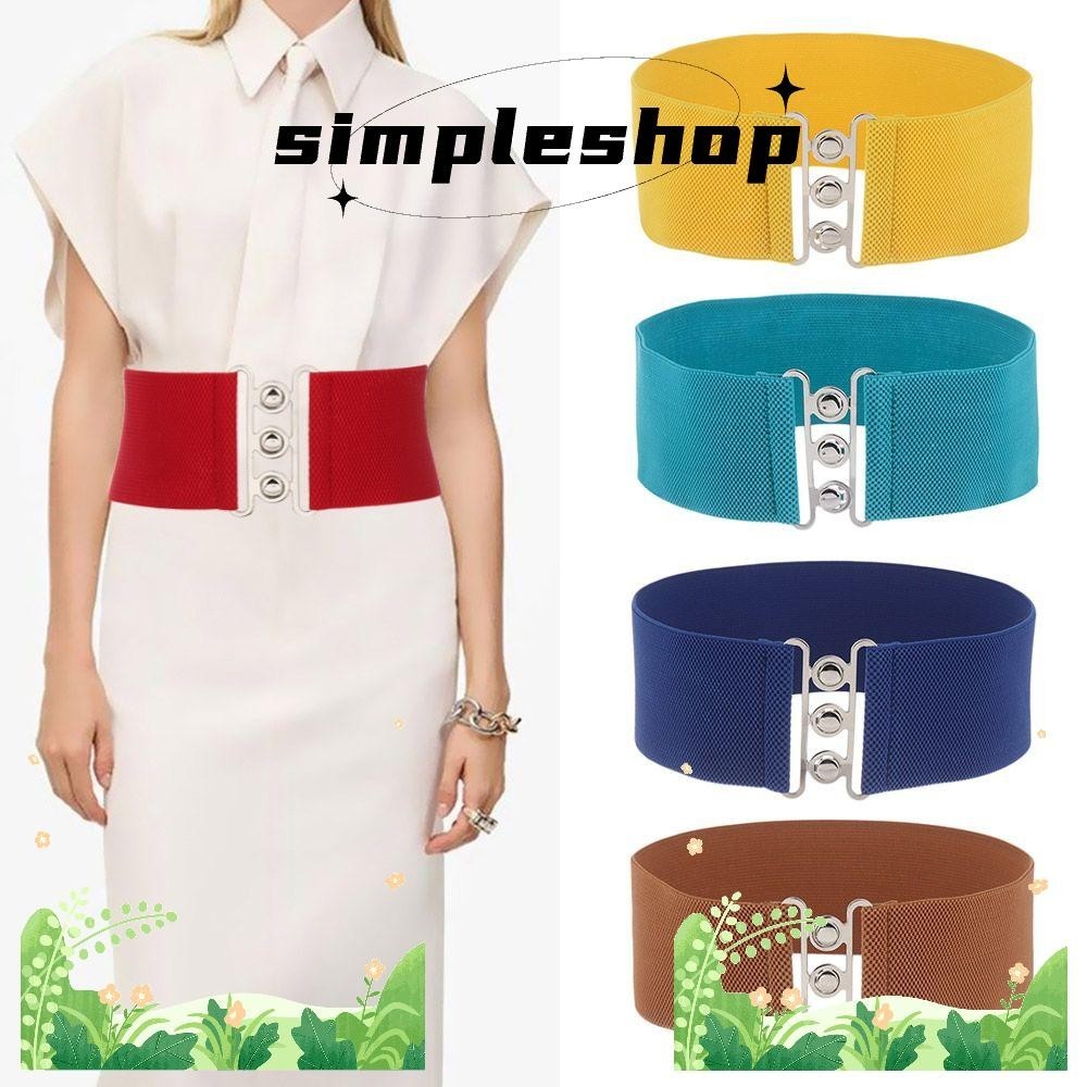 Dây thun rộng SIMPLE Dây đeo thắt lưng Cinch co giãn thời trang