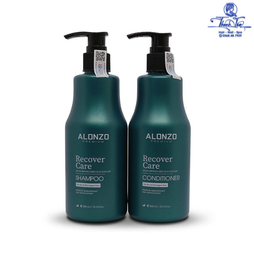 Dầu gội xả phục hồi tóc khô và hư tổn Alonzo Recover Care 300mlx2 [ New ]