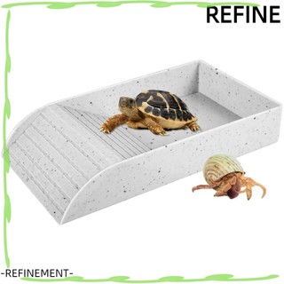 Bát bể bơi bò sát, với đĩa tắm rùa bằng nhựa Ramp, Bát đựng thức ăn và nước cho rùa Đồ chơi leo cua ẩn sĩ chống trượt