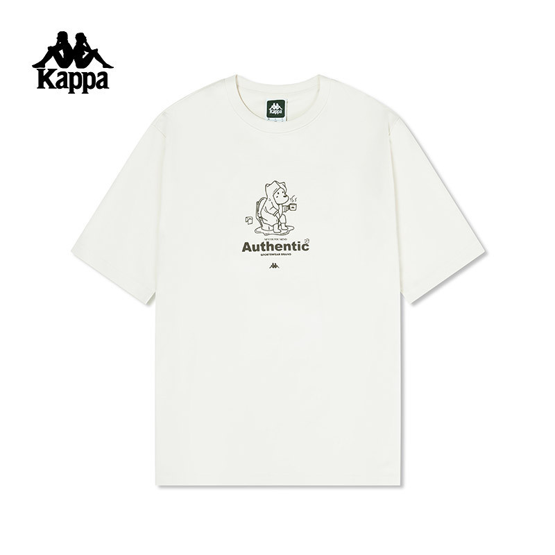 Bán Kappa Kappa Kappa Tay Ngắn Cặp Đôi Nam Nữ Mùa Hè Thể Thao Vui Nhộn Áo Thun Cotton Nguyên Chất 03