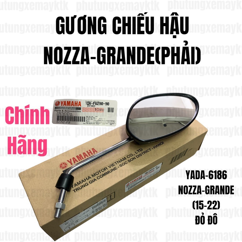 [Chính hãng Yamaha]YADA-6186, YADA-6438 Nozza-Grande(15-22) Gương chiếu hậu (Phải-Trái đỏ đô)