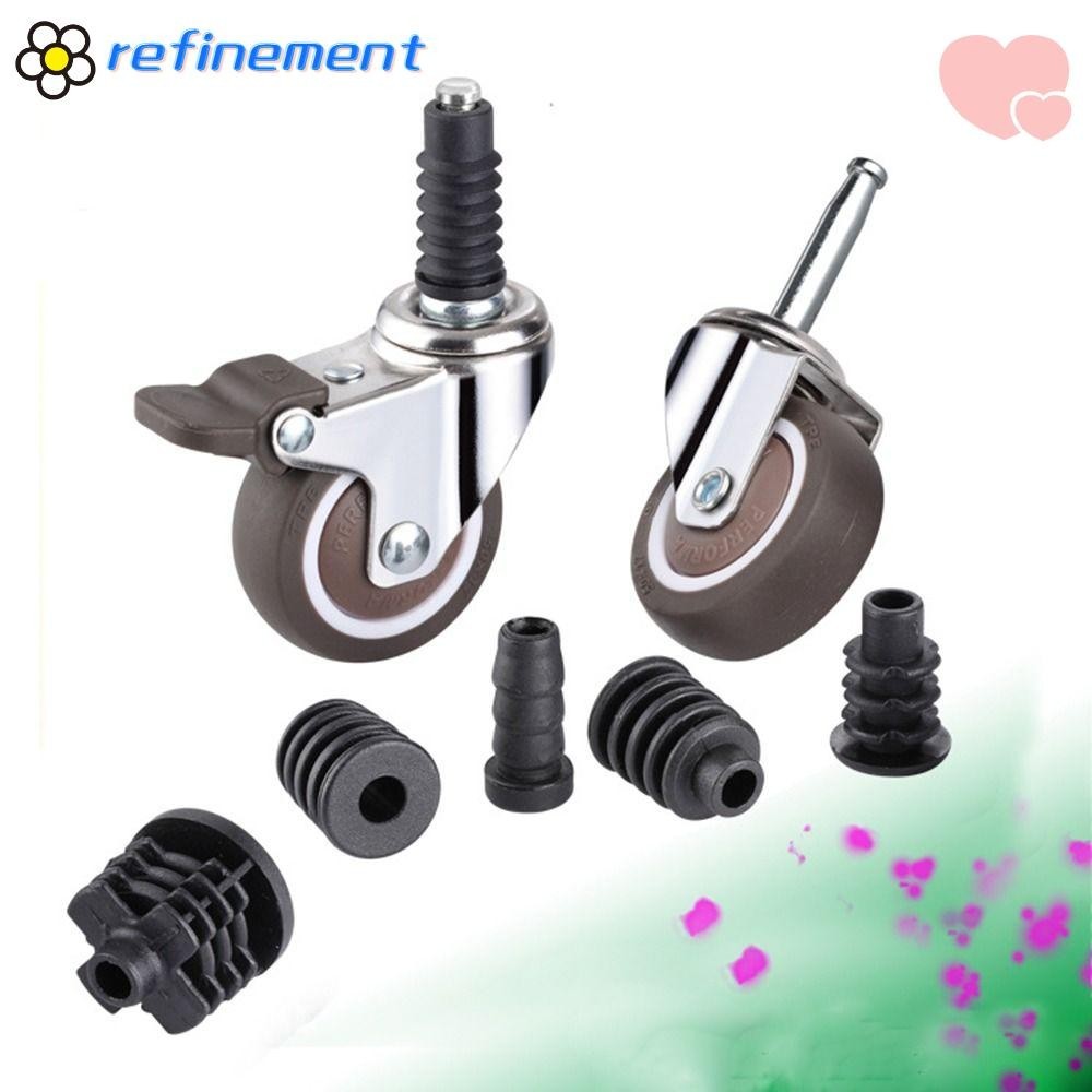 Refilinement Caster Nắp cao su, Bánh xe đẩy tắt tiếng thay thế, Phụ tùng bánh xe Vali Phụ tùng bánh xe phủ cao su ABS