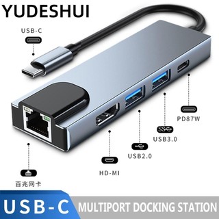 Yudeshui usb c hub multiport dock station usb 3.0 4k hdmi cho máy tính xách tay