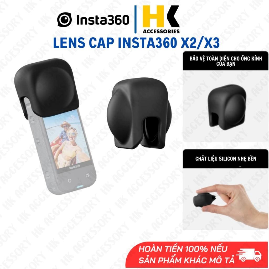 Insta360 X3 X2 Lens Cap - Nắp lens cao su bảo vệ Insta360 One X2 X3 chống trầy va đập cực tốt
