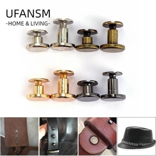 10 Bộ đinh tán UFANSM bằng đồng thau nhiều màu trang trí mũ/giày/đồ da DIY