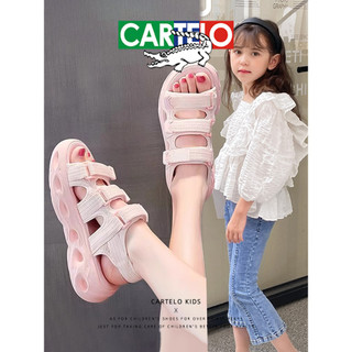 Cá Sấu Bé Gái Giày Sandal Mùa Hè 2024 Phong Cách Mới Trẻ Em Công Chúa Dép Trung Bình Lớn Trẻ Em Bé Gái Giày Đi Biển Thời Trang