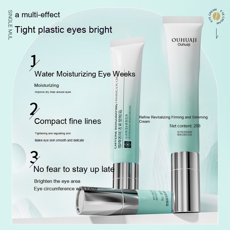 Ouhuaji Eloy Kem Mắt Caffeine Nâng Làm Săn Chắc Diminishes Fine Lines Hydrating Dưỡng Ẩm Stay-Up Bubble Eye Bag 20g