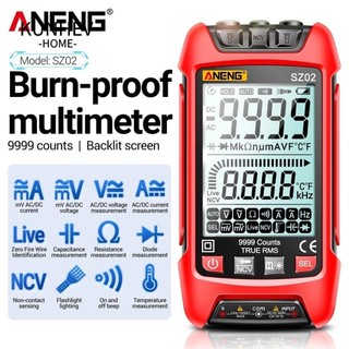 KUNHEV Đồng hồ vạn năng kỹ thuật số thông minh ANENG SZ02 True RMS Chịu nhiệt độ Transistor Tester Đồng hồ đo điện dung