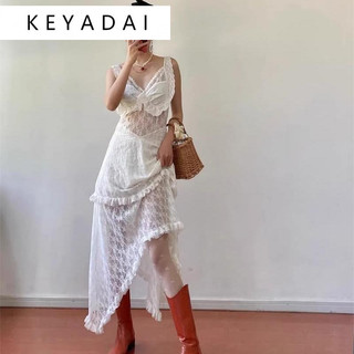 KEYADAI váy Đầm váy nữ body đầm INS Cổ điển Stylish Korean WLQ24406EG 14Z240403