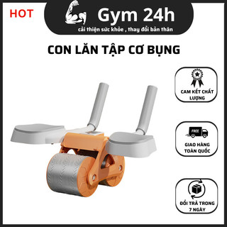Con lăn tập cơ bụng thế hệ mới có đồng hồ, giá đỡ điên thoại, con lăn tập bụng tại nhà, con lăn tập gym - gym24h