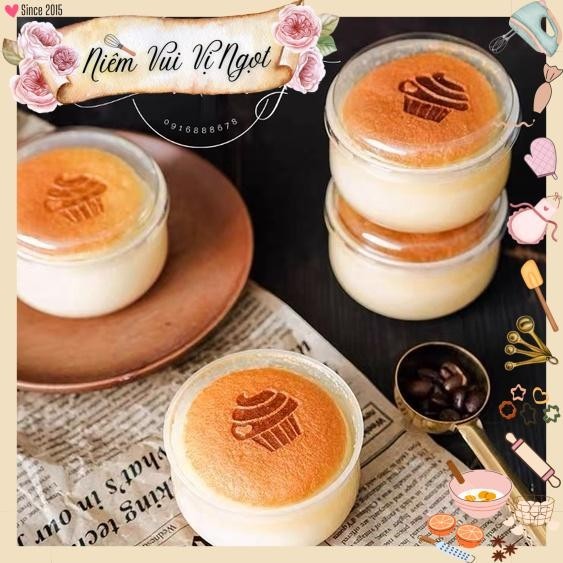 50 HŨ ~ Cup Pudding, Cốc Pudding Béo Lùn Nướng Trực Tiếp, Gato Flan Caramel (Set 50)