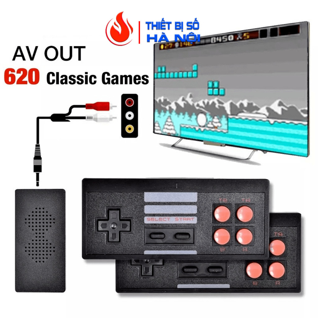 PLAYSTATION Máy Chơi Game cầm tay 4 nút Cổ Điển Không Dây 620 Trò Chơi Nes,game trong máy không bị l