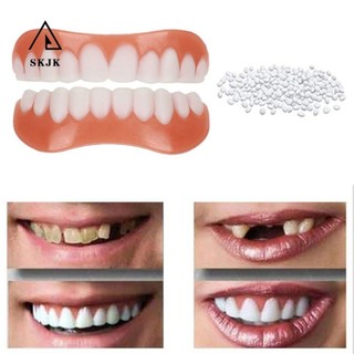 Skjk Răng Giả, với trám Răng Keo Làm Trắng Răng Veneers Trên Dưới, Nụ Cười Có Thể Tháo Rời Dùng Một Lần Silicone Răng Nẹp Người Lớn