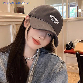 PeaceShells Ins Embroidered Peaked Cap Korean Style Versatile Curved Brim Trendy Baseball Cap Spring And Autumn VN