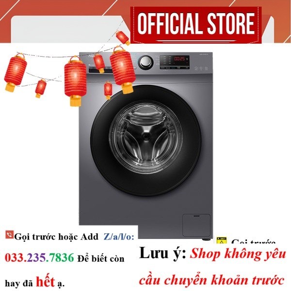 Máy giặt cửa trước Aqua 10kg AQD-A1051G <NeW>