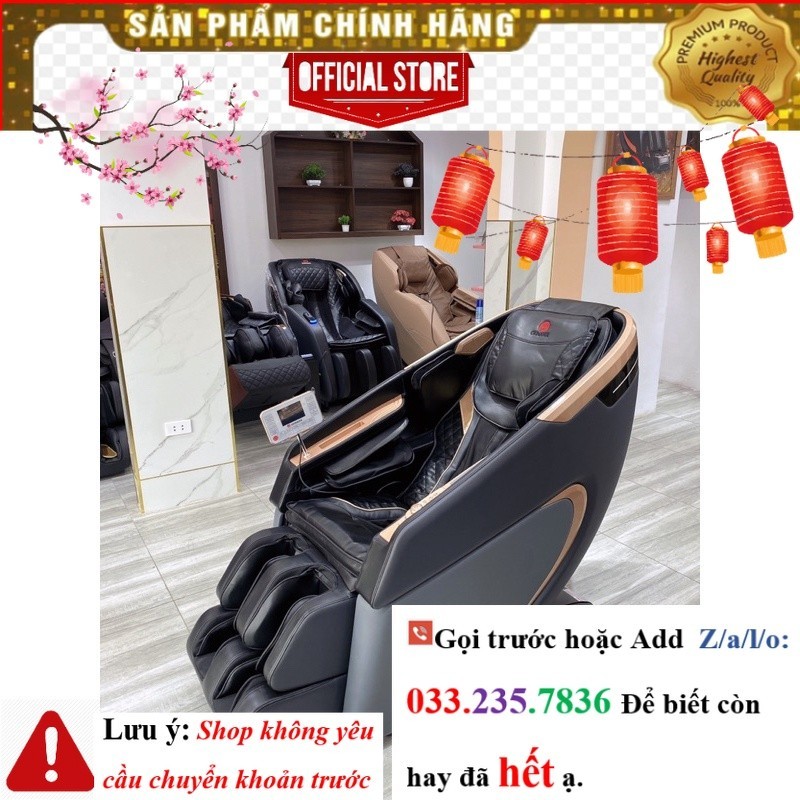 Ghế massage toàn thân Okinawa OS-392 bi silicon di chuyển công nghệ 4D 