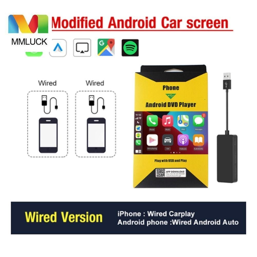Mmluck Car AirPlay Smart Link, Carplay Dongle Liên kết thông minh có dây Dongle cho Carplay, USB CCPM di động Kết nối tự động Android Auto AI Box Phụ kiện ô tô
