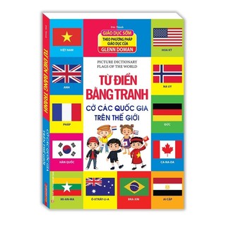 Sách từ điển bằng tranh cờ các quốc gia trên thế giới - bìa và trang cứng - minh thắng