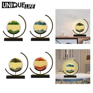 Đèn ngủ 3D Tranh cát Đèn ngủ T3home trang trí nghệ thuật trang trí phòng khách bàn quà tặng Tranh cát 3D với đèn led tích hợp và phiên bản rung chuyển động 360 độ