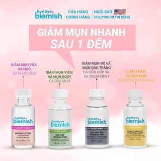 Lotion Chấm Mụn Bye Bye Blemish Dành Cho Mụn Sưng  30ml