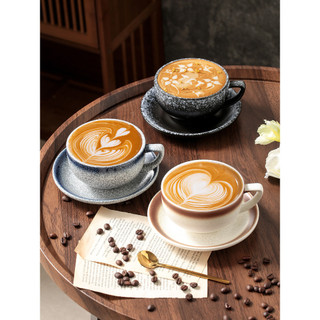 Gốm latte cup phong cách nhật bản sawada chuyên nghiệp nổi lạ mắt cạnh tranh mỹ latte cốc cà phê đĩa bộ latte cốc cà phê cốc cốc gốm cốc nước
