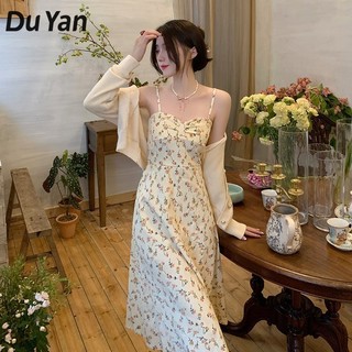 Du YAN Váy hoa gãy kiểu Pháp sang trọng độc đáo váy treo mùa hè mới thiết kế thiểu số váy cổ tích vừa và dài