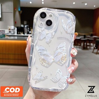 Tương thích cho IPhone 15 Pro Max IPhone 11 IPhone 14 Pro Max IPhone 13 Pro Max IPhone 12 Pro Max IPhone 7 Plus IPhone 8 Plus Vỏ điện thoại TPU chống sốc hình bướm trắng đẹp