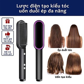 Lược điện chải tóc làm thẳng tóc thích hợp mọi loại tóc.