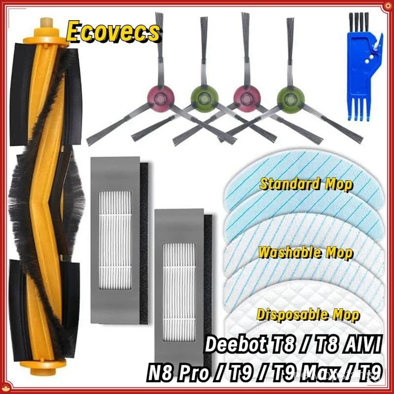 Bộ Phụ Kiện Thay Thế Cho Ecovacs Deebot T8 / T8 AIVI / N8 Pro / T9 / T9 Max / T9 Bộ Phận Máy Hút Bụi