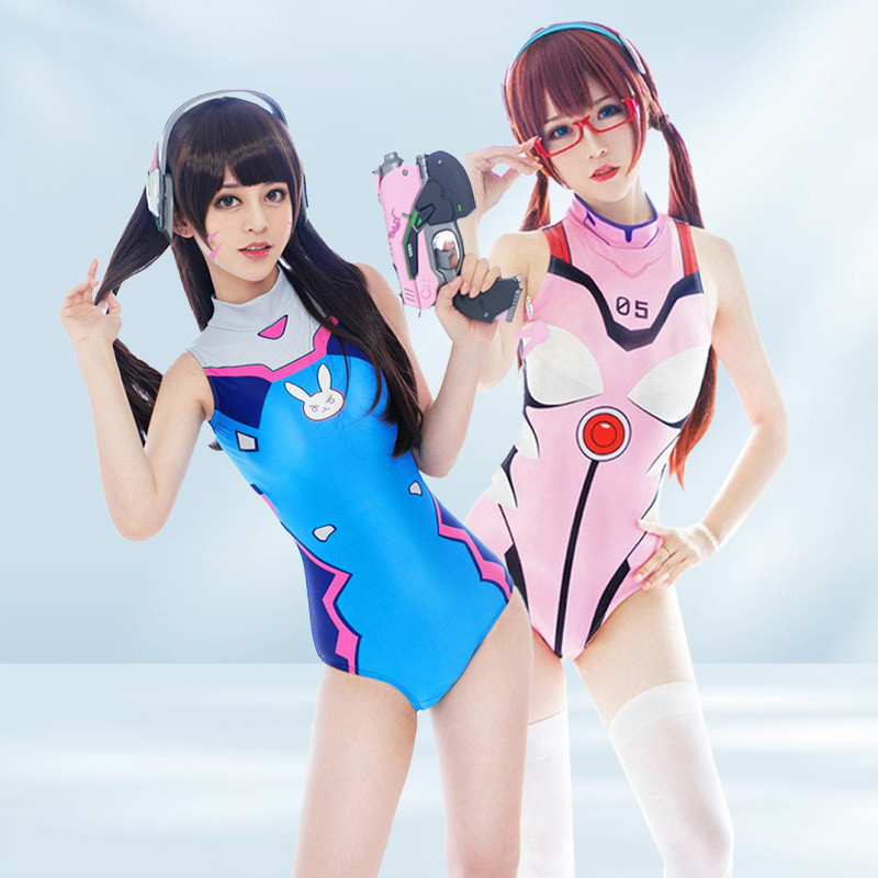 Đồ bơi Overwatch Cosplay Dva EVA Ayanami Rei Makinami Mari
