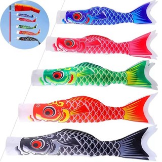 Cờ cá nhiều màu sắc diều phong cách nhật bản nhà diều cá chép cờ cá koinobori