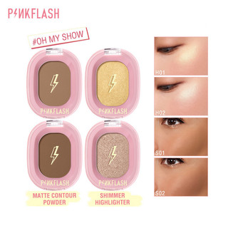 Chính hãng PINKFLASH OhMyShow Highlighter Face Contour Soft Smooth Natural Shimmer Bronzer Cruelty-Free