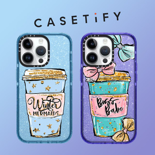 Casetify Cà Phê Nơ Lấp Lánh TPU Ốp Lưng Điện Thoại iPhone 15 Pro Max 14 ProMax plus 13 12 12Pro 12PM 11 Vỏ Điện Thoại Chống Sốc Vỏ Mềm Vỏ Bảo Vệ Điện Thoại Di Động