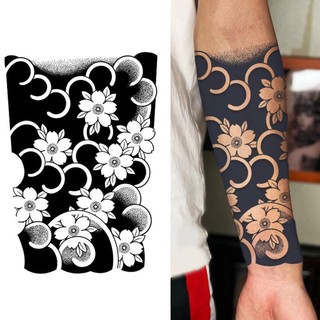 Miếng Dán Tattooo Chống Thấm Nước Truyền Thống Nhật Bản Sakura Bán Vĩnh Viễn Cánh Tay Không Phản Quang Nửa F5B6