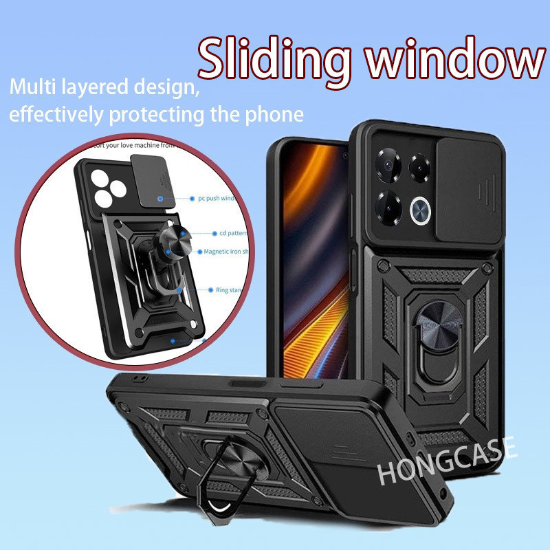 Vỏ Cho Infinix GT 20 Pro 5G GT20Pro GT20 20Pro 2024 Vỏ Điện Thoại Cửa Sổ Trượt Giáp Vòng Giá Đỡ Chốn